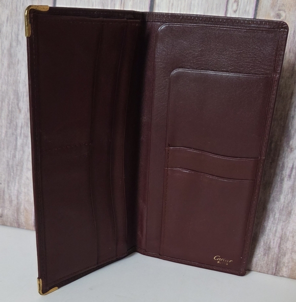 Cartier Burgundy Leather Wallet - Picture 9 of 11